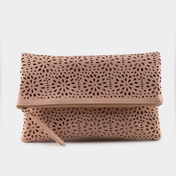 Francesca's Collections Handbags - Francesca’s Zara Perforated Floral Clutch